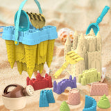 14 Pieces Sand Castle Mould for Kids Buckets for Beach Travel Outdoor