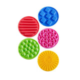 10 Pieces Sensory Silicone Mats Sensory Circles for Children Kids Fine Motor