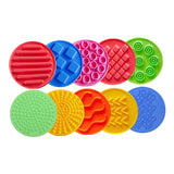 10 Pieces Sensory Silicone Mats Sensory Circles for Children Kids Fine Motor