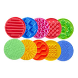 10 Pieces Sensory Silicone Mats Sensory Circles for Children Kids Fine Motor