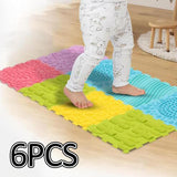 Maxbell Massage Sensory Puzzle Mat Floor Massage Mat Sensory Floors Mat for Kids Room 6pcs