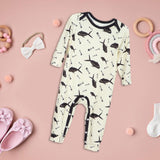 Maxbell Spring Fall Baby Romper Baby Long Sleeve Romper for Baptism Halloween Casual 1 Month to 3 Month