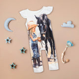 Baby Summer Clothes Cartoon Baby Bodysuit for Holiday Home Photography Props 1 to 3M