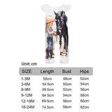 Baby Summer Clothes Cartoon Baby Bodysuit for Holiday Home Photography Props 12 to 18M