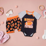 Baby T Shirt Romper Shorts Set Casual for Photography Props Daily Wear Party 1 to 3M