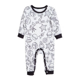 Infants Button Jumpsuit Baby Romper for Thanksgiving Day Homewear Daily Wear 1 to 3 Months