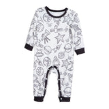 Infants Button Jumpsuit Baby Romper for Thanksgiving Day Homewear Daily Wear 1 to 3 Months