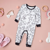 Infants Button Jumpsuit Baby Romper for Thanksgiving Day Homewear Daily Wear 1 to 3 Months