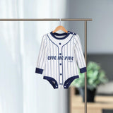 Baseball Jersey Baby Bodysuit Cartoon for Photography Props Party Daily Wear 1 to 3M