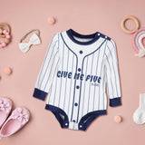 Baseball Jersey Baby Bodysuit Cartoon for Photography Props Party Daily Wear 1 to 3M