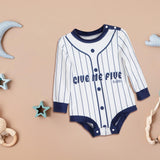 Baseball Jersey Baby Bodysuit Cartoon for Photography Props Party Daily Wear 1 to 3M