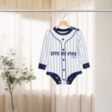 Baseball Jersey Baby Bodysuit Cartoon for Photography Props Party Daily Wear 3 to 6M