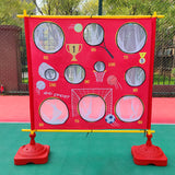 Maxbell Kids Tossing Games Net Sandbag Trainer Throwing Net for Family Boys and Girls Red