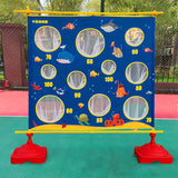 Maxbell Kids Tossing Games Net Sandbag Trainer Throwing Net for Family Boys and Girls Blue Sea Animal