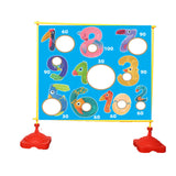 Maxbell Kids Tossing Games Net Sandbag Trainer Throwing Net for Family Boys and Girls Blue Numbers