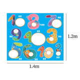 Maxbell Kids Tossing Games Net Sandbag Trainer Throwing Net for Family Boys and Girls Blue Numbers