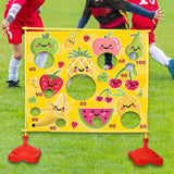 Maxbell Kids Tossing Games Net Sandbag Trainer Throwing Net for Family Boys and Girls Fruit