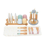 Wooden Toy Plates Dishes Role Play Forks Play Dishes for Kids for Girls Kids