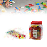 Maxbell 180 Pieces Transparent Pattern Blocks Educational Toys for Preschoolers Kids bagged