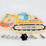 Maxbell Wood Screwdriver Busy Board Montessori Educational Toy for Kids Holiday Gift Digger