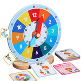 Maxbell Wood Teaching Clock Minutes Hours Education Clock Teaching Aids for Kids