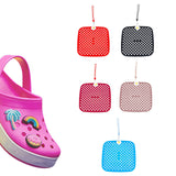 Maxbell Shoe Charm Organizer Decorative Charms Hanging Roll Bag for Closet Dorm red