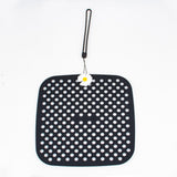 Maxbell Shoe Charm Organizer Decorative Charms Hanging Roll Bag for Closet Dorm black
