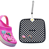Maxbell Shoe Charm Organizer Decorative Charms Hanging Roll Bag for Closet Dorm black