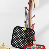Maxbell Shoe Charm Organizer Decorative Charms Hanging Roll Bag for Closet Dorm black
