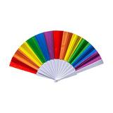 Maxbell 2xRave Folding Hand Fan Dance Fan for Parties Music Festival Stage Performance Vertical version