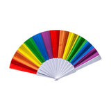 Maxbell 3xRave Folding Hand Fan Dance Fan for Parties Music Festival Stage Performance Vertical version