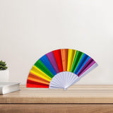 Maxbell 3xRave Folding Hand Fan Dance Fan for Parties Music Festival Stage Performance Vertical version