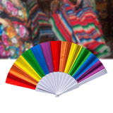 Maxbell 3xRave Folding Hand Fan Dance Fan for Parties Music Festival Stage Performance Vertical version