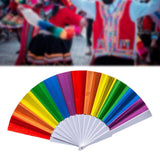 Maxbell 3xRave Folding Hand Fan Dance Fan for Parties Music Festival Stage Performance Vertical version