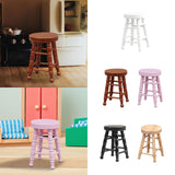 Maxbell Dollhouse Miniature Chair 1/12 Pub Mini Stool for DIY Scene Model Decoration White