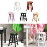 Maxbell Dollhouse Miniature Chair 1/12 Pub Mini Stool for DIY Scene Model Decoration White