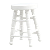 Maxbell Dollhouse Miniature Chair 1/12 Pub Mini Stool for DIY Scene Model Decoration White