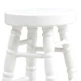 Maxbell Dollhouse Miniature Chair 1/12 Pub Mini Stool for DIY Scene Model Decoration White