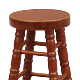 Maxbell Dollhouse Miniature Chair 1/12 Pub Mini Stool for DIY Scene Model Decoration Brown