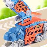 Transforming Dinosaur Truck Funny Interactive for Boys Girls Ages 3 Year Old blue with 3 car