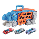 Transforming Dinosaur Truck Funny Interactive for Boys Girls Ages 3 Year Old blue with 3 car