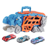 Transforming Dinosaur Truck Funny Interactive for Boys Girls Ages 3 Year Old blue with 3 car