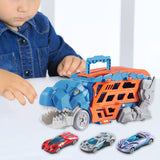 Transforming Dinosaur Truck Funny Interactive for Boys Girls Ages 3 Year Old blue with 3 car