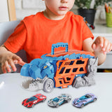 Transforming Dinosaur Truck Funny Interactive for Boys Girls Ages 3 Year Old blue with 3 car