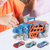 Transforming Dinosaur Truck Funny Interactive for Boys Girls Ages 3 Year Old blue with 3 car