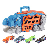 Transforming Dinosaur Truck Funny Interactive for Boys Girls Ages 3 Year Old blue with 4 car