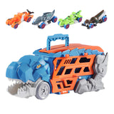 Transforming Dinosaur Truck Funny Interactive for Boys Girls Ages 3 Year Old blue with 4 car