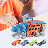 Transforming Dinosaur Truck Funny Interactive for Boys Girls Ages 3 Year Old blue with 4 car