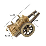 Maxbell 1:12 Scale Miniature Firewood Cart Model Creative Artwork DIY Diorama Layout