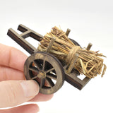 Maxbell 1:12 Scale Miniature Firewood Cart Model Creative Artwork DIY Diorama Layout